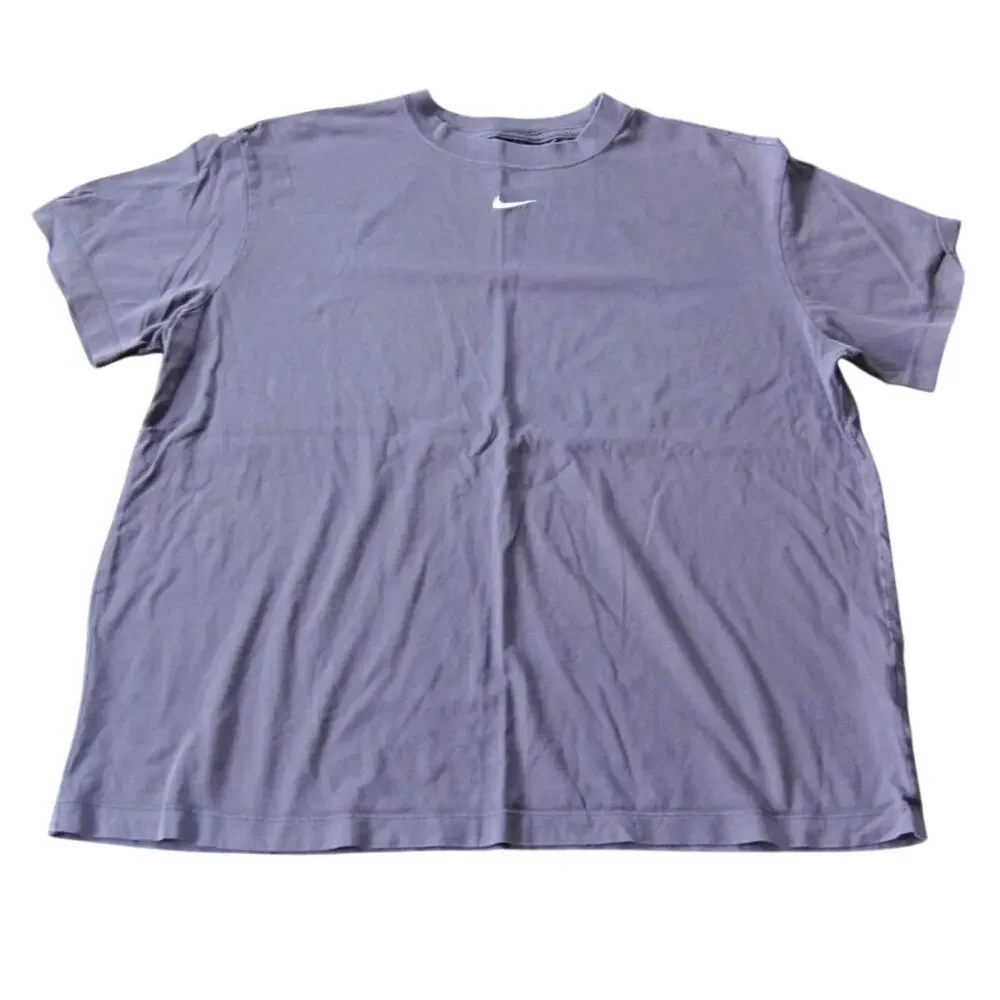 Nike Purple Center Swoosh Logo Short Sleeve Shirt Medium